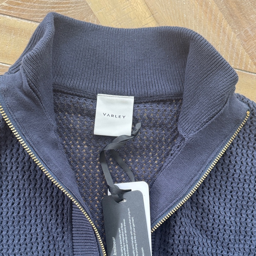 Varley Aurora Half-Zip Knit Pullover in Blue Nights - Picture 3 of 7